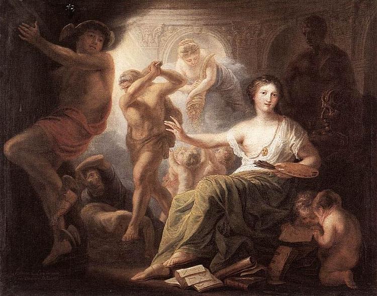 unknow artist Hercules Protects Painting from Ignorance and Envy